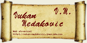 Vukan Medaković vizit kartica